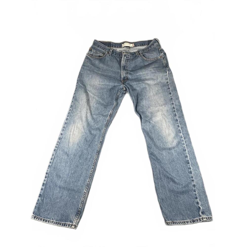 Levi 505 36x32 Regular Fit Straight Leg Denim Blue Jeans